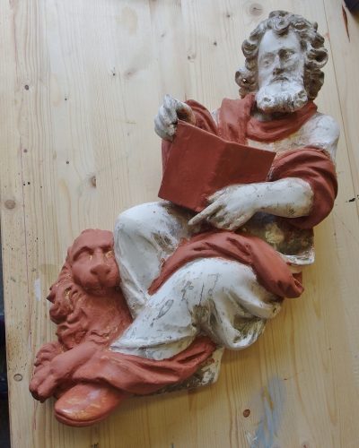 Vergoldung Statue Holz